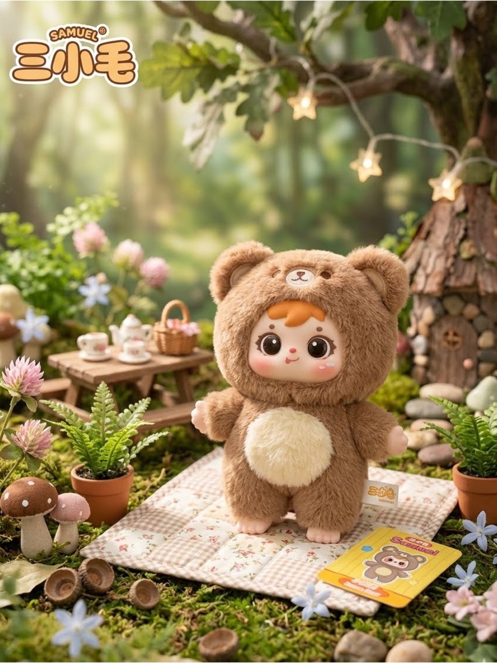 Samuel Cute Little Pet Plush Blind Box Brown Bear Authentic Sealed Bag